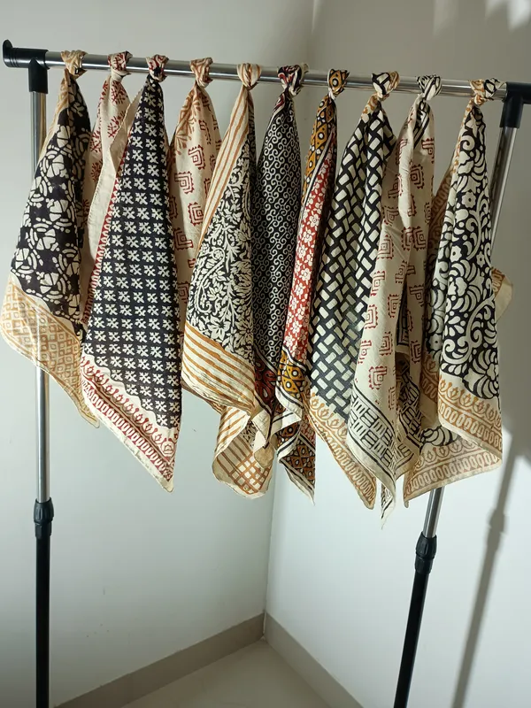 Multicolour_Hand_Block_Printed_Scarf_Set_for_Women