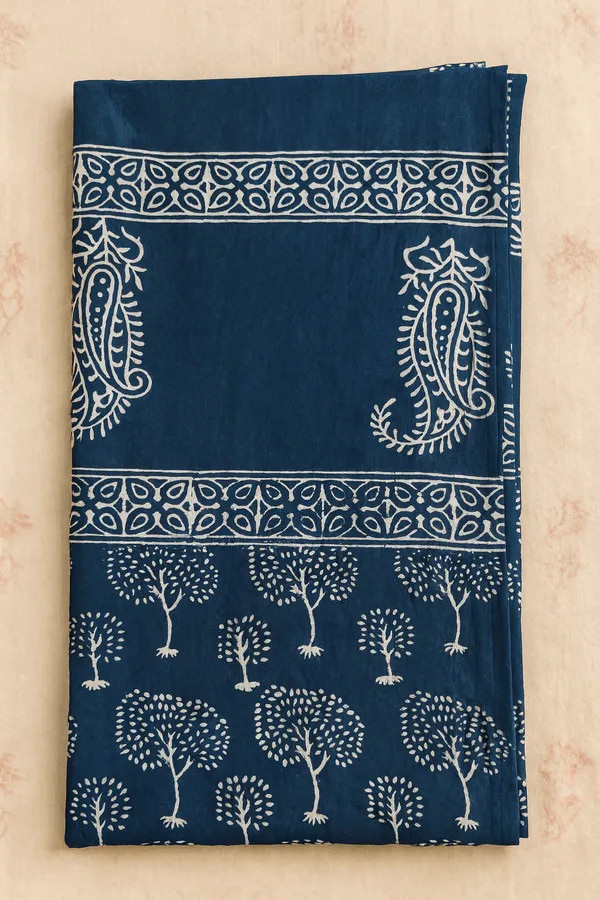 Blue_Printed_Wrap_Skirt_for_Women