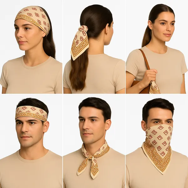 Beige_Printed_Bandana_Scarf_for_Unisex