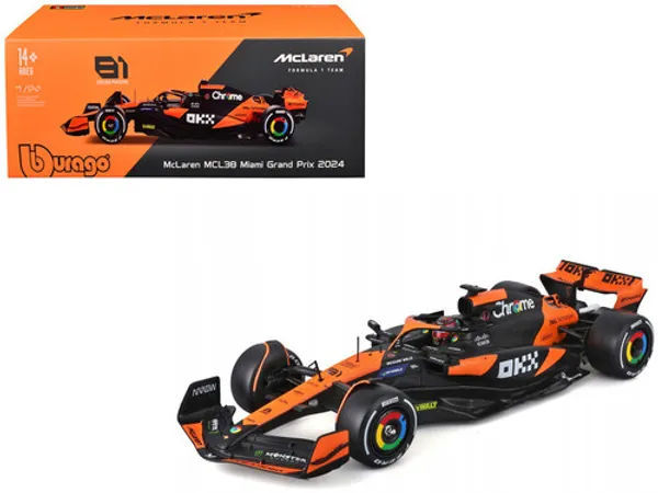 Bbrago_1/24_Racing_Mclaren_Mcl38_(With_Helmet)_(Collectible_Models_For_14+)_Oscar_Piastri_#81