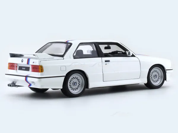 Bbrago_Bmw_M3_Series_1988_Bbs_Rims_And_M_Strips_Model_Car_1/24_Scale