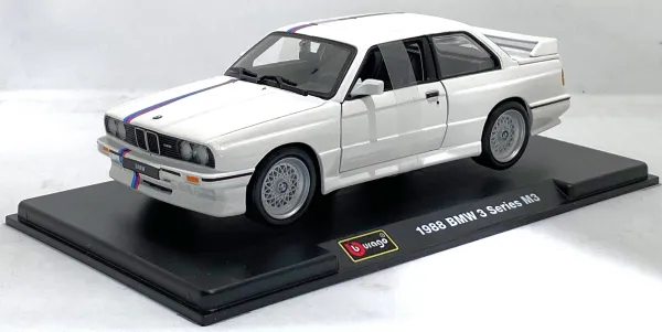 Bbrago_Bmw_M3_Series_1988_Bbs_Rims_And_M_Strips_Model_Car_1/24_Scale