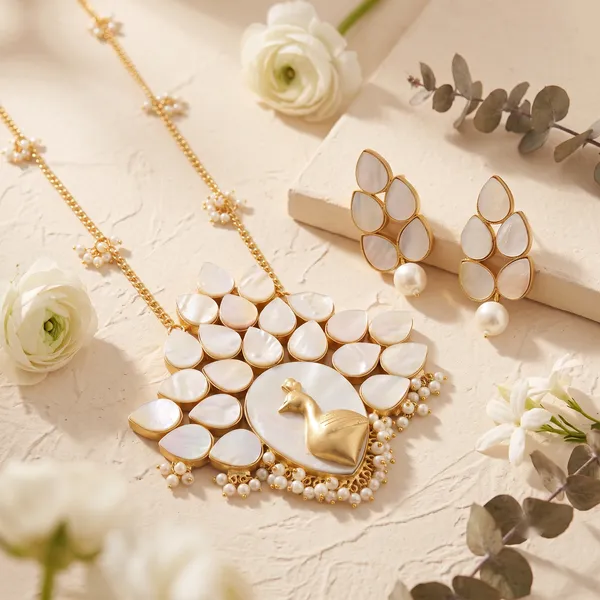 Royal_Bloom_Mother_Of_Pearl_Gold_Plated_Brass_Necklace_With_Earrings_For_Women