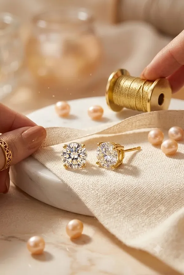 House_Of_Tiara_Classic_Solitaire_Swaroski__Diamond_Stud_Earrings_|_18k_Gold_Plated