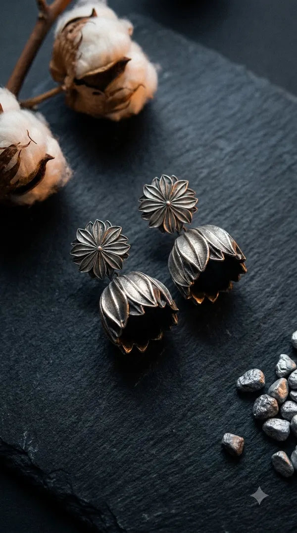 Phulvari_Jhumka_Silver_Colour_Brass_Earring_For_Women