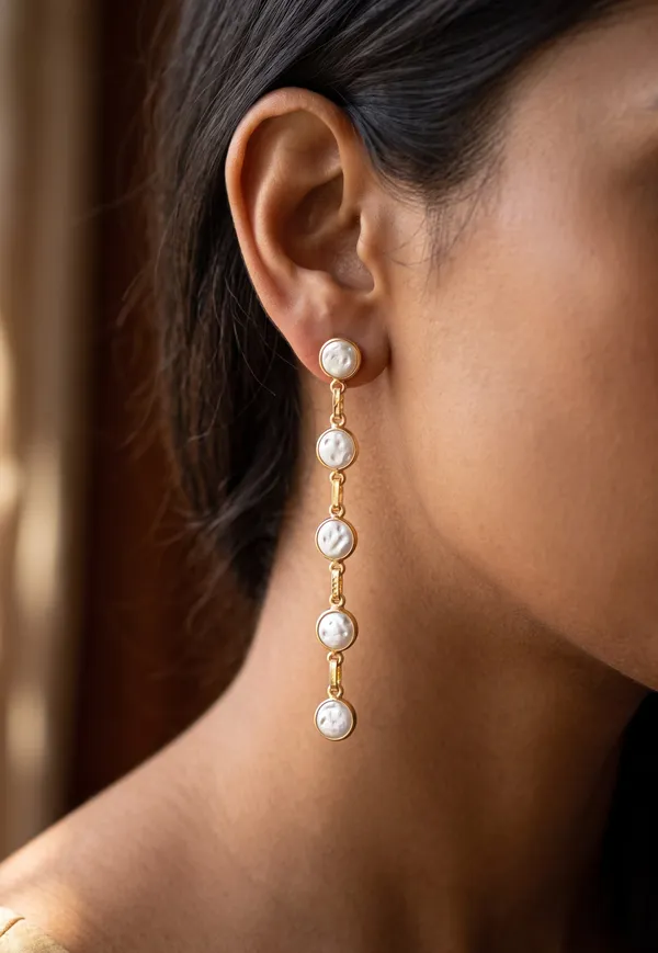 5_Collet_Sy_Pearl_Colour_Brass_Earring_For_Women