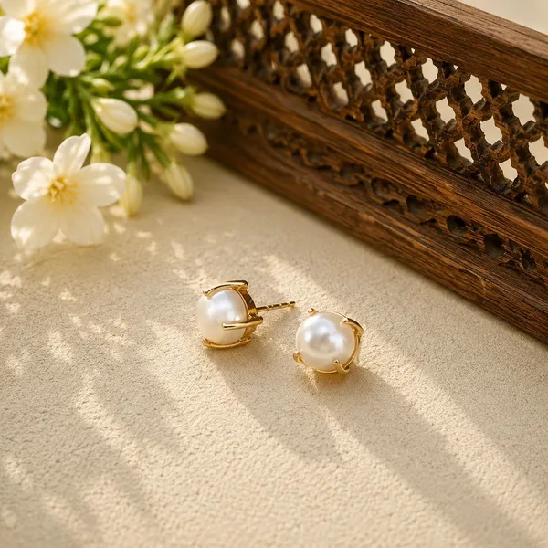 Freshwater_Pearl_Stud_Brass_Earring_For_Women