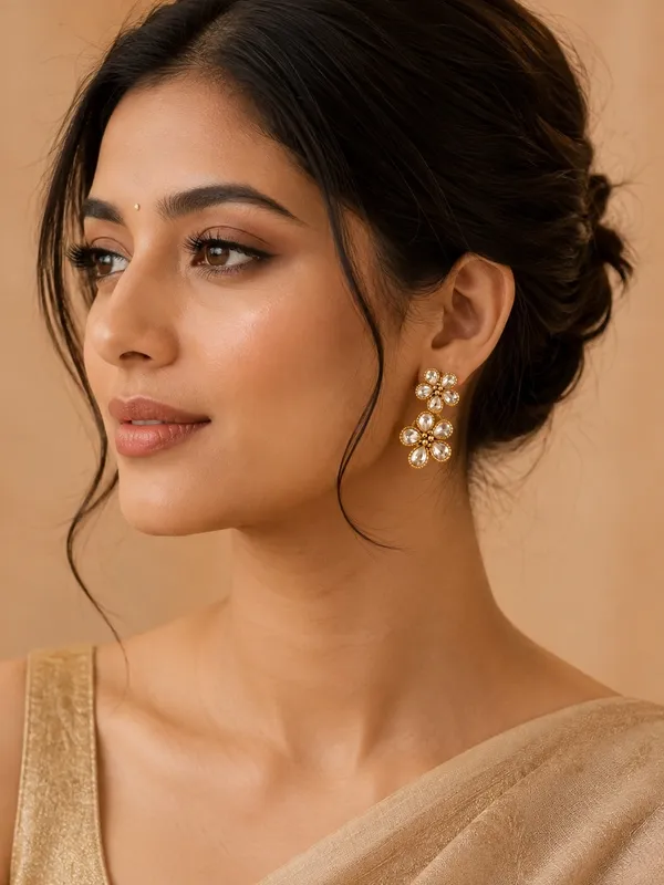 Sunehre_Phool_Golden_Colour_Stainless_Steel_Anti_Tarnish_Gold_Earring_For_Women