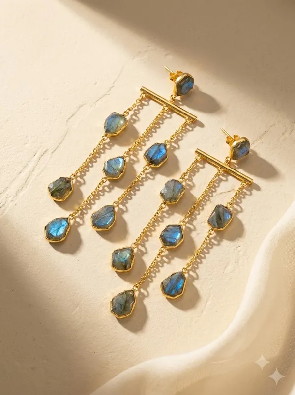 Labradorite_Rough_Stone_Waterfall_Brass_Earring_For_Women