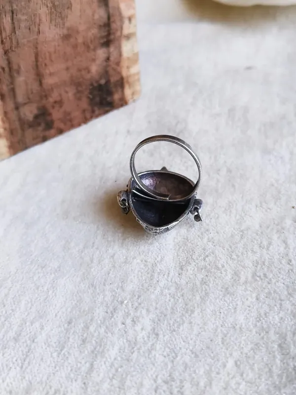 Padma_Statement_Ring_Silver_Colour_Brass_Ring_For_Women