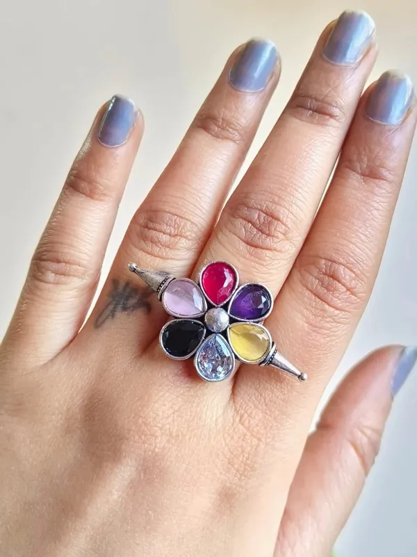 Sunehri_Statement_Ring_Multicolor_Brass_Ring_For_Women