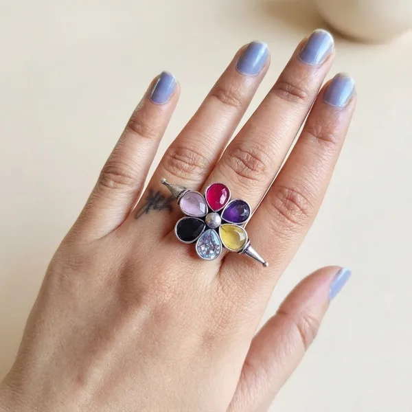 Sunehri_Statement_Ring_Multicolor_Brass_Ring_For_Women