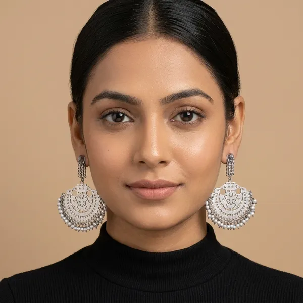 Kaveri_Silver_Colour_Brass_Earring_For_Women
