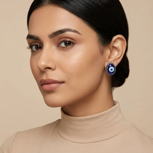 Nazar_Battu_Blue_Colour_Brass_Earring_For_Women