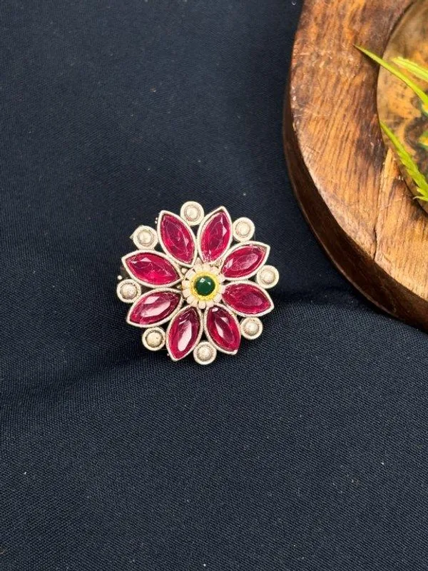 Anant_Statement_Ring_Pink_Colour_Brass_Ring_For_Women