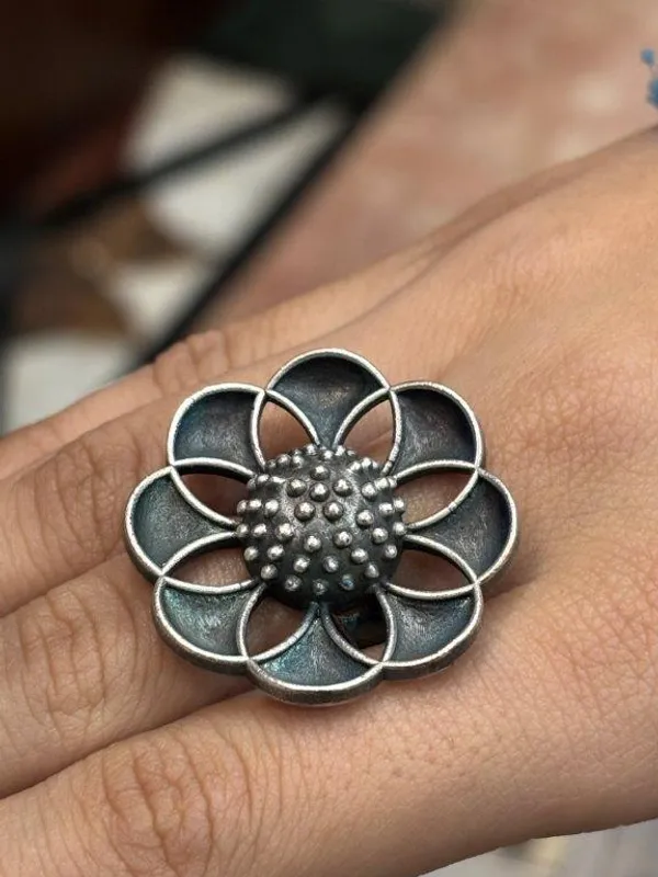Vibha_Ring_Silver_Colour_Brass_Ring_For_Women