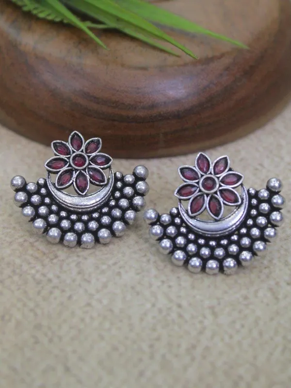 Chaandni_Red_Colour_Brass_Earring_For_Women