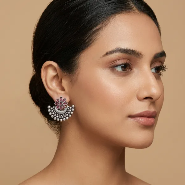 Chaandni_Red_Colour_Brass_Earring_For_Women