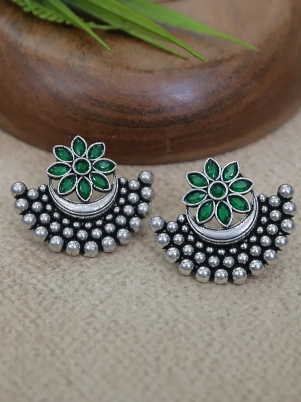 Chaandni_Green_Colour_Brass_Earring_For_Women