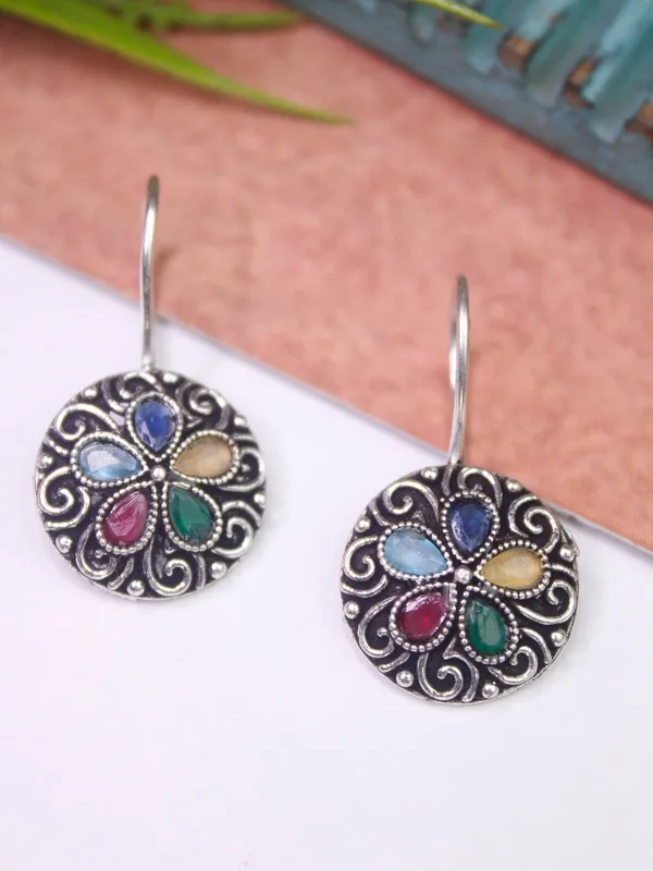Petal_Madallions_Multicolor_Colour_Brass_Earring_For_Women