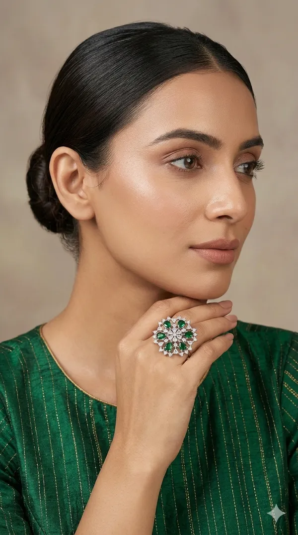 Emerald_Noor_Statement_Ring_Emerald_Colour_Brass_Ring_For_Women