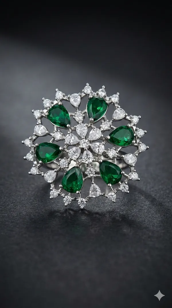 Emerald_Noor_Statement_Ring_Emerald_Colour_Brass_Ring_For_Women