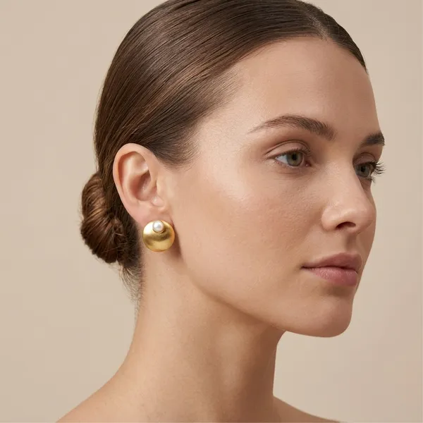 Freshwater_Pearl_Dome_Stud_Golden_Colour_Brass_Earring_For_Women