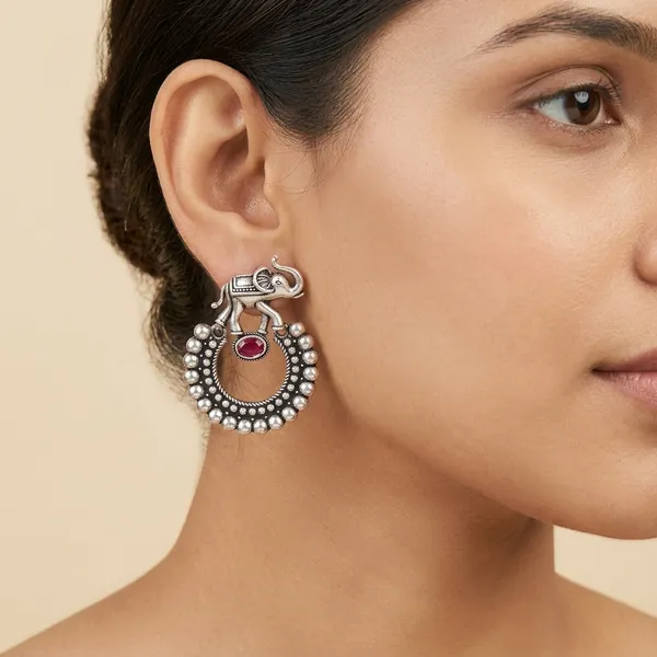 Nayra_Red_Red_Colour_Brass_Earring_For_Women