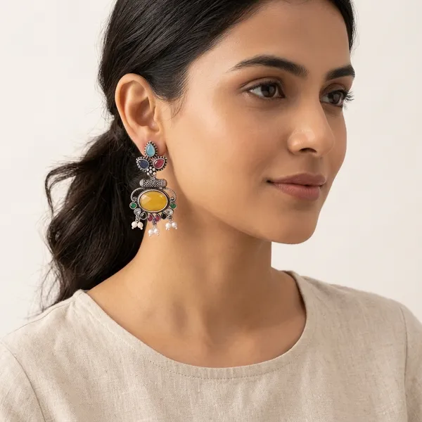Saaya_Multi_Multi_Colour_Brass_Earring_For_Women