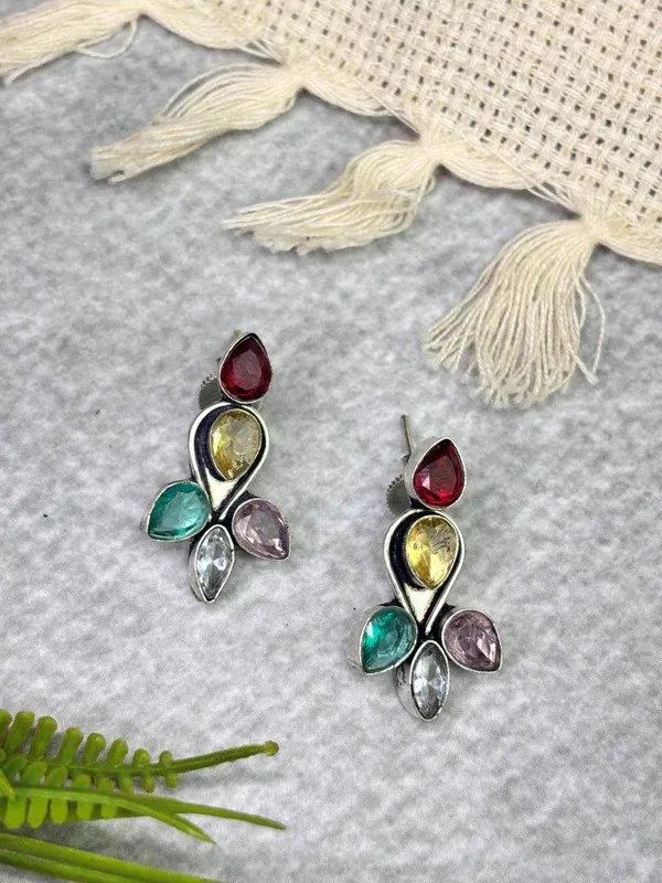 Rang_Bloom_Multi_Colour_Brass_Earring_For_Women