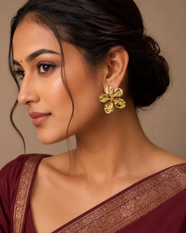 Sloiel_Bloom_Earring_Golden_Colour_Stainless_Steel_Anti_Tarnish_Gold_Earring_For_Women