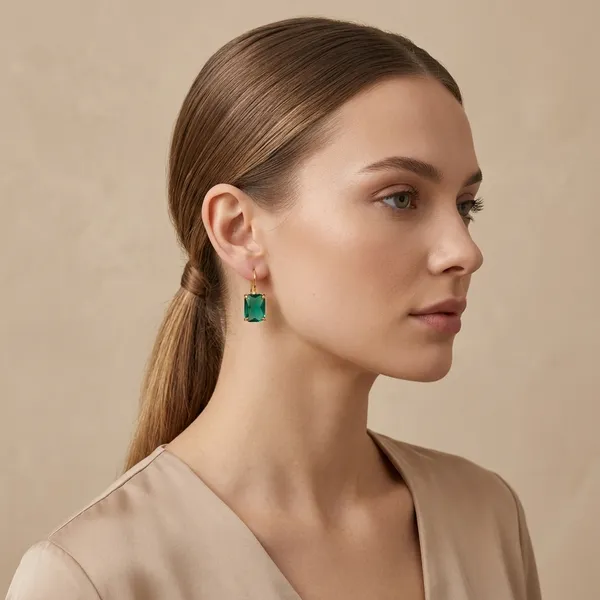 Green_2_Cut_Stone_Square_Brass_Earring_For_Women