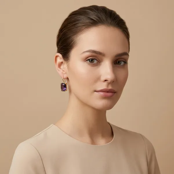 Purple_Cut_Stone_Square_Brass_Earring_For_Women