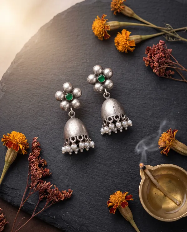 Jhalak___Green_Colour_Brass_Earring_For_Women