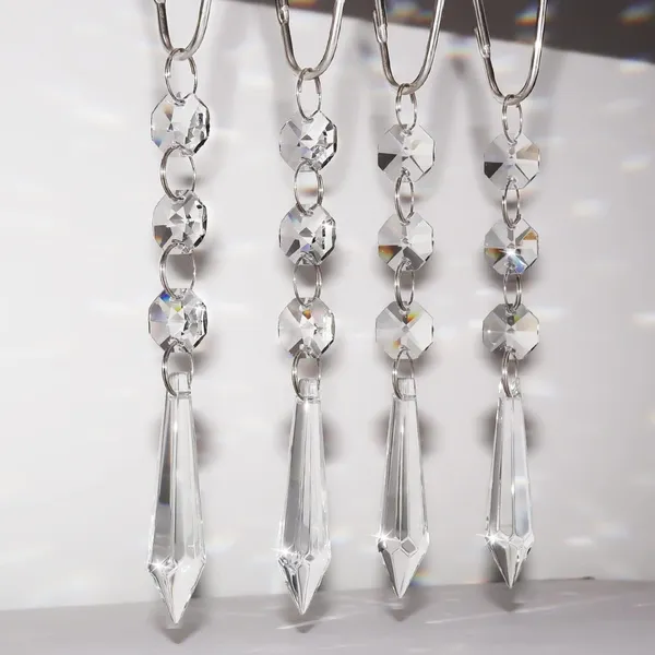 CRYSTA_WORLD_12_Pcs_Silver_Shower_Curtain_Hooks_with_Diamond_Crystal_Bead,Shower_Curtain_Hooks_Rings_for_Bathroom,Free_Gliding_Action,_Elegant_Design