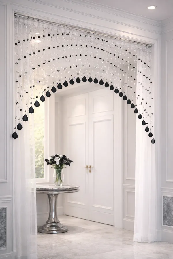 Luxury_Arc_Acrylic_Bead_Curtain_–_Black_&_White_Colour_|_2.5_Ft_Height_|_Suitable_for_3.5–4_Ft_Window/Door(Total_28_Strings)