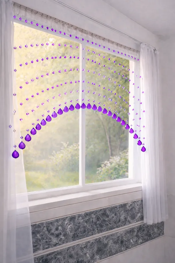 Luxury_Arc_Acrylic_Bead_Curtain_–_Purple_&_White_Colour_|_2.5_Ft_Height_|_Suitable_for_3.5–4_Ft_Window/Door(Set_Of-28_Strings)
