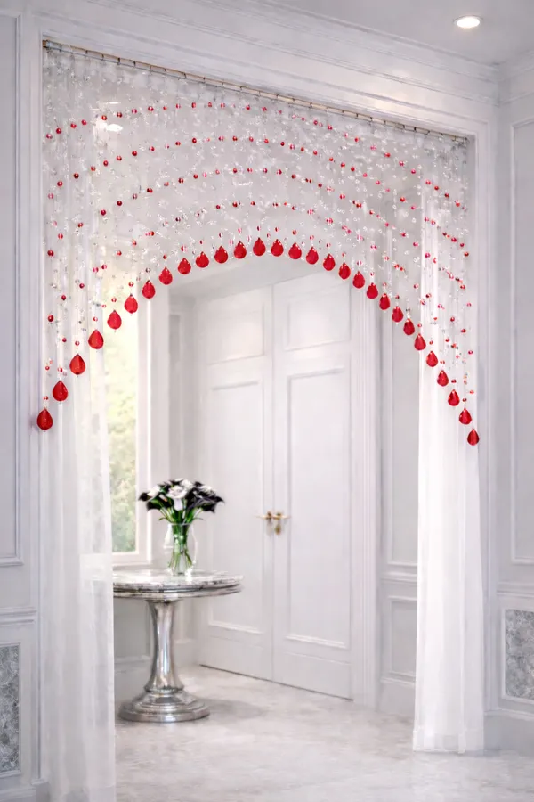 Luxury_Arc_Acrylic_Bead_Curtain_–_Red_&_White_Colour_|_2.5_Ft_Height_|_Suitable_for_3.5–4_Ft_Window/Door(Set_Of-28_Strings)