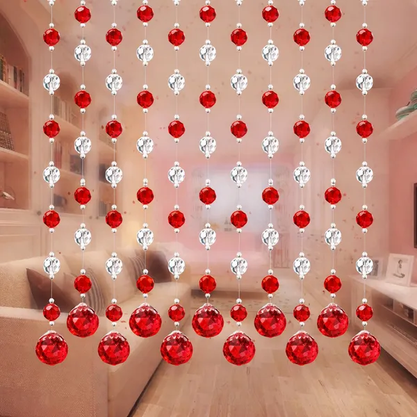 Red_Acrylic_Ball_And_Beaded_Curtain_(Drk)_Decorative_Door_&_Window_Hanging_For_Home_Interior