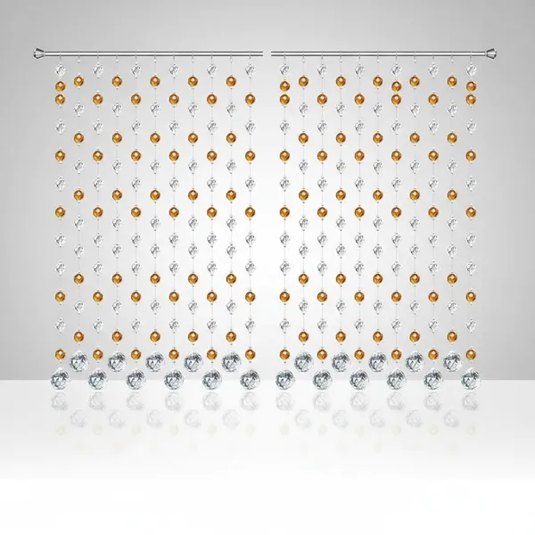 Brown_&_White_Glass_Drops_Acrylic_String_Beads_Partition_Crystal_Curtains_For_Living_Room_11_String(Pack_of_2)