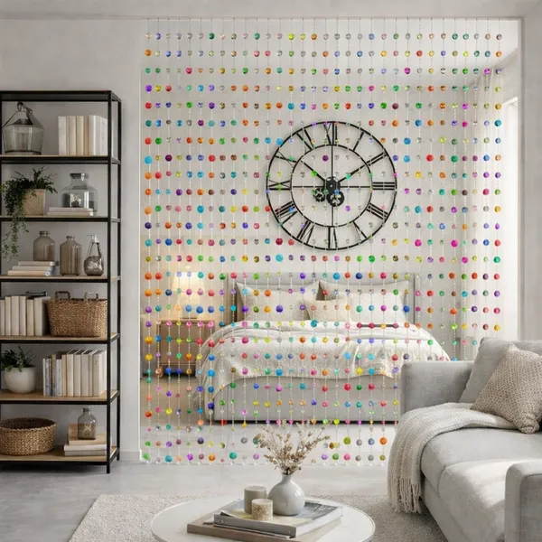 Multicolour_Acrylic_Ball_And_Beaded_Curtain_(Drk)_Decorative_Door_&_Window_Hanging_For_Home_Interior