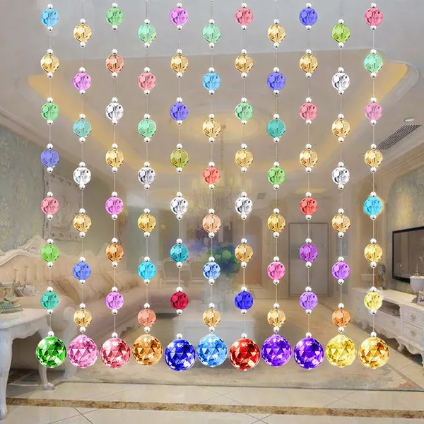 Multicolour_Acrylic_Ball_And_Beaded_Curtain_(Drk)_Decorative_Door_&_Window_Hanging_For_Home_Interior