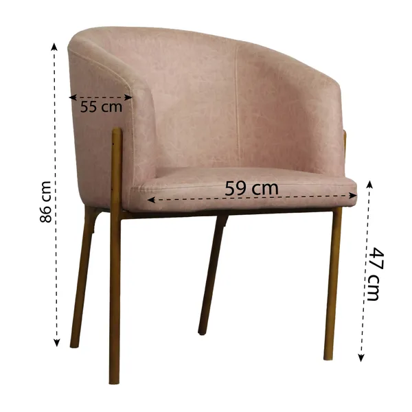 Blush_Pink_Wood_Chair_For_Living_Room