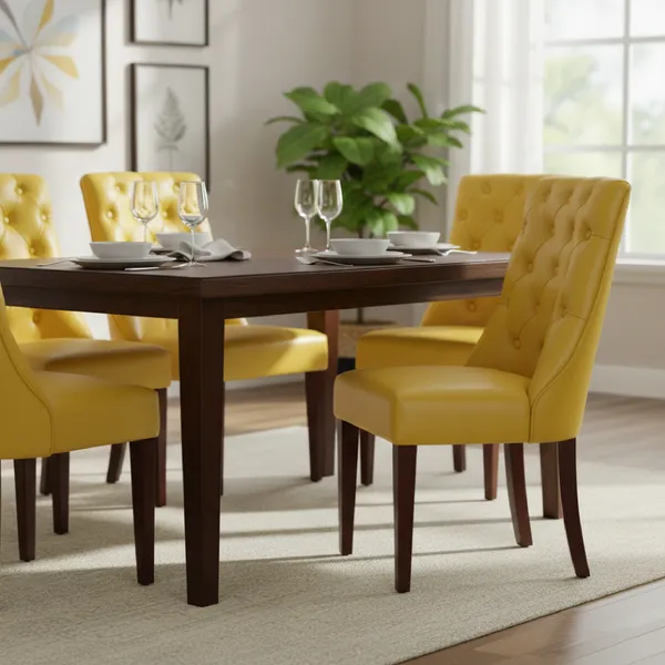 Yellow_Solid_Wood_Chair_For_Dining_Room