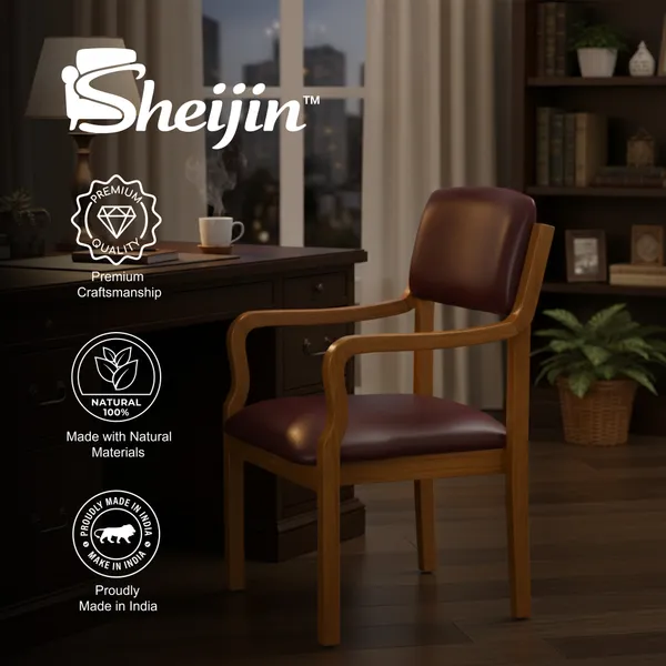 Maroon_Solid_Wood_Chair_For_Living_Room