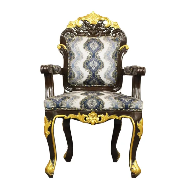 Gold_And_Black_Solid_Wood_Chair_For_Living_Room