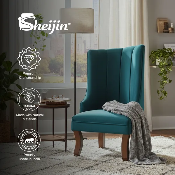 Teal_Solid_Wood_Chair_For_Living_Room