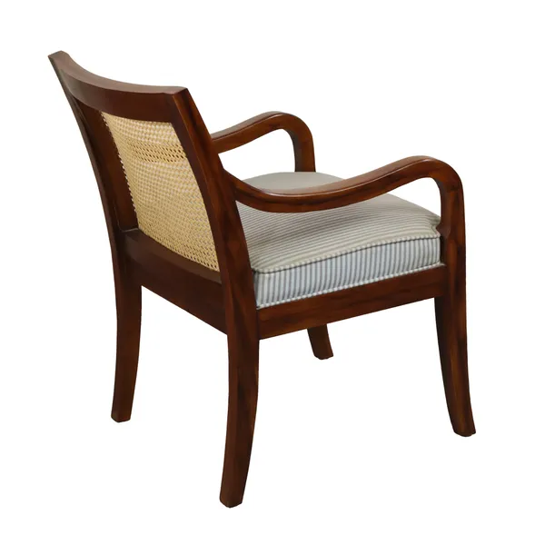 Brown_And_Beige_Solid_Wood_Chair_For_Living_Room