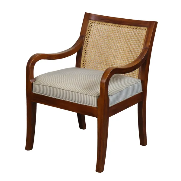 Brown_And_Beige_Solid_Wood_Chair_For_Living_Room