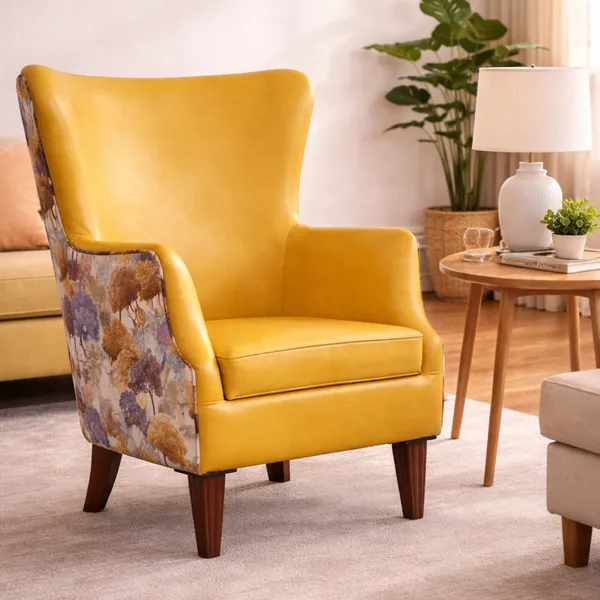 Yellow_Wood_Chair_For_Living_Room